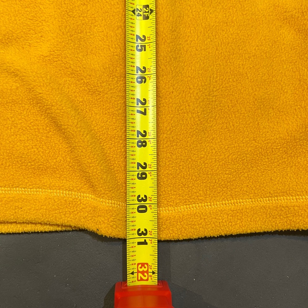 Pelle Pelle Marc Buchanan Mens Yellow Fleece 1/4 Zip Pullover Jacket Size Medium - Picture 7 of 7